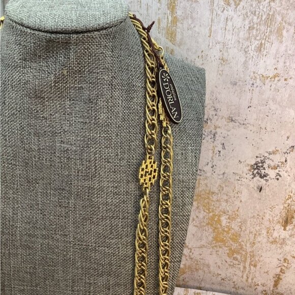 Vintage D’Orlan Flapper Gold Chain Necklace - Picture 5 of 6